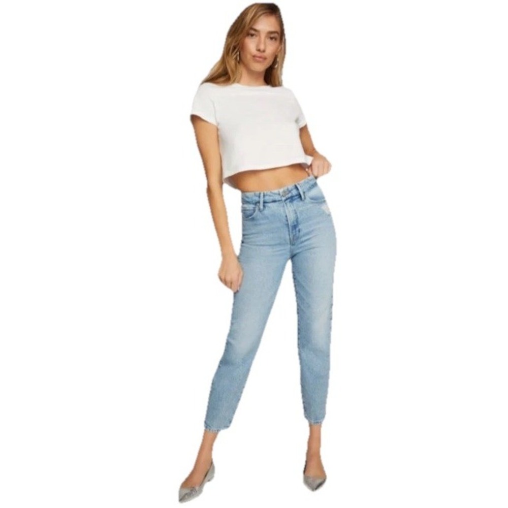 Good American Good Mom Jeans 0 25  Blue Refined Preppy Tomboy Nostalgic Punk‎